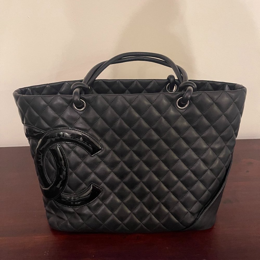 Black Chanel Cambon vintage bag